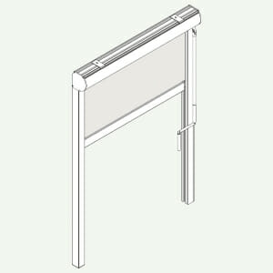 Render di una zanzariera con cassonetto modello Z 705